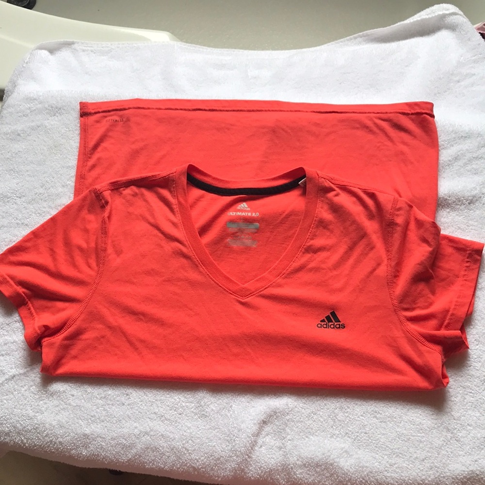 Adidas Orange 'Climalite Untimate 2.0 Activewear Shirt (L)